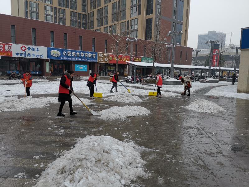 橄榄社区组织开展扫雪除雪志愿服务活动