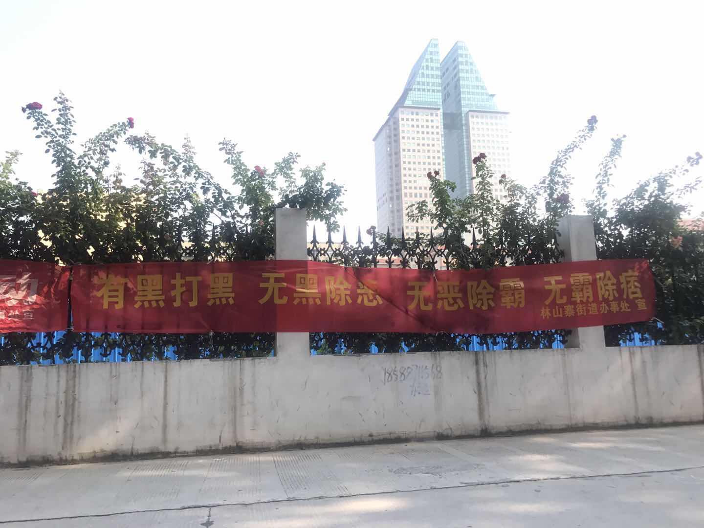 保障人民安居乐业,8月27日,林山寨街道伊河路社区开展了扫黑除恶专项