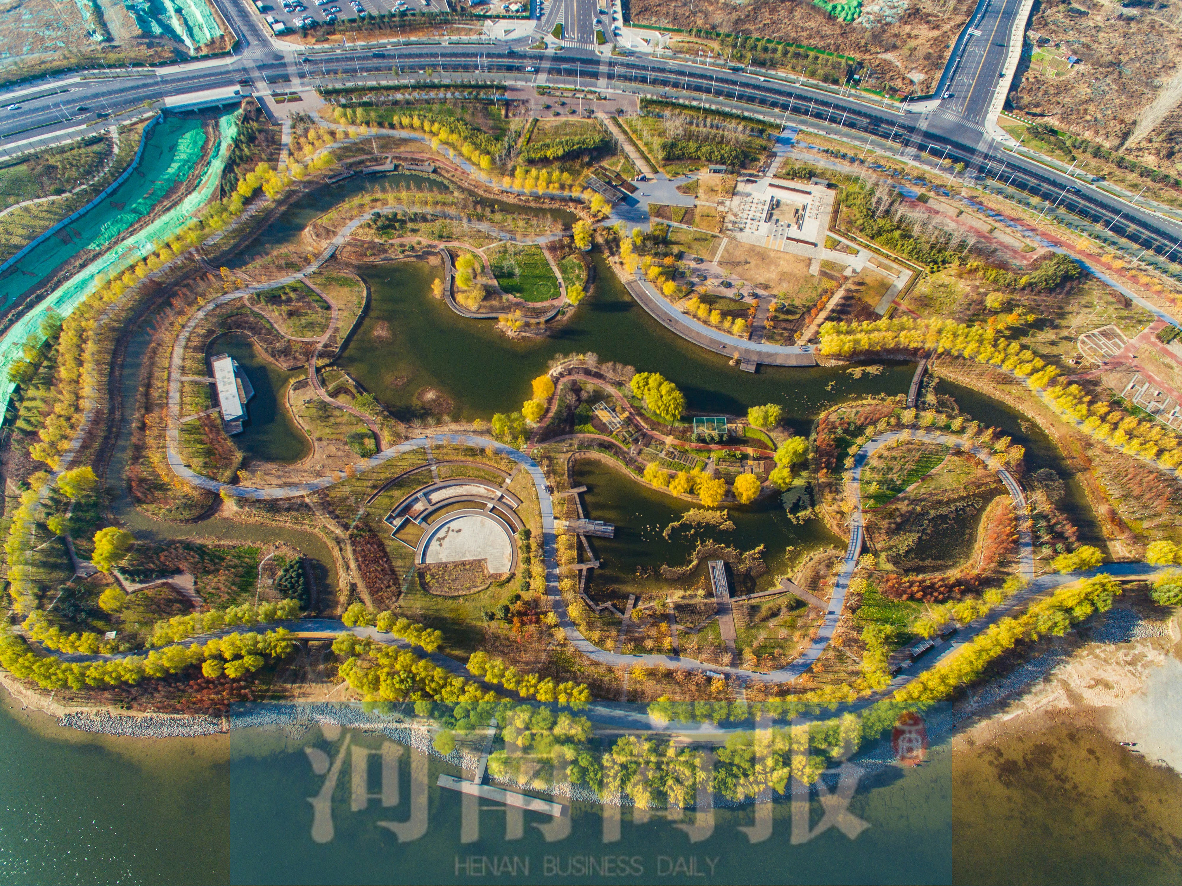 郑州这里有个心形岛,高清航拍图曝光!