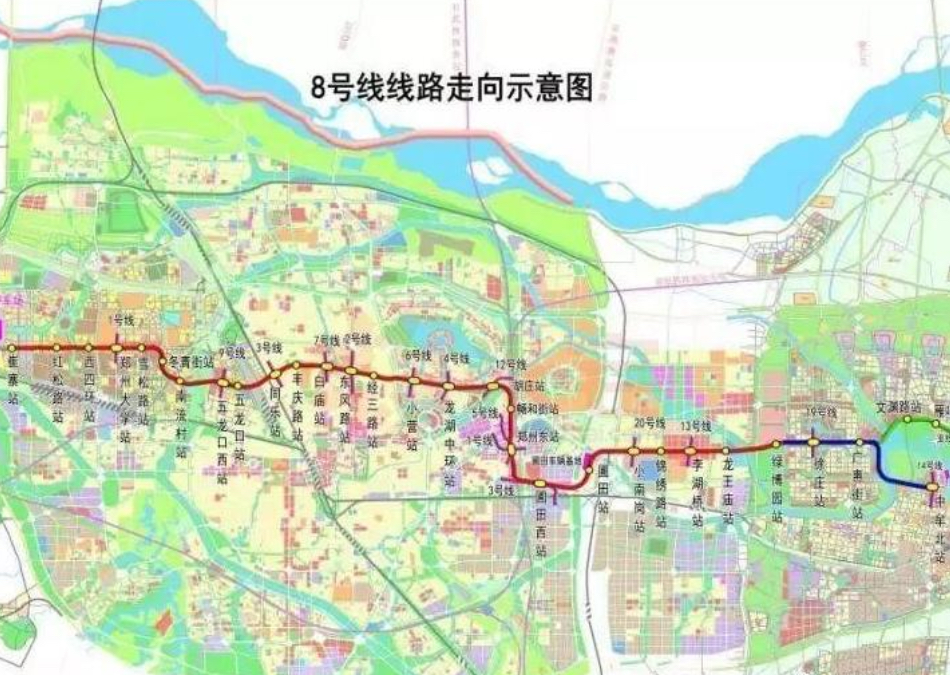 鄭州地鐵7號線,8號線,12號線發佈招標公告,建設進度推進